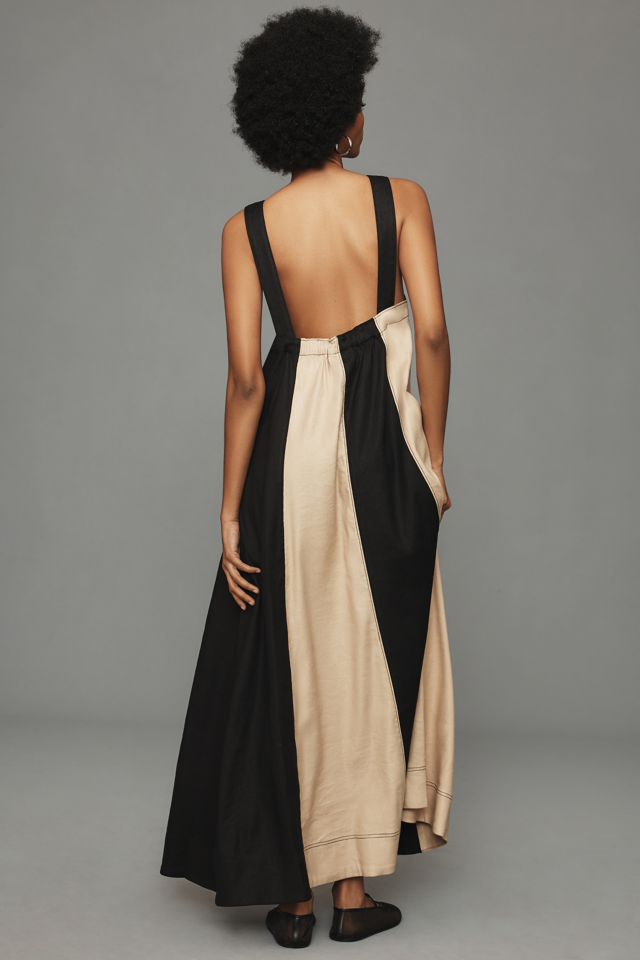 The Ami Linen Halter Maxi Dress by Maeve