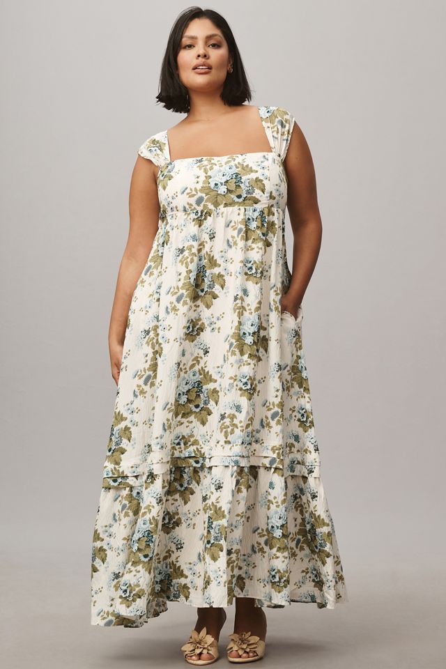 By Anthropologie Sleeveless Square-Neck Maxi Dress #3