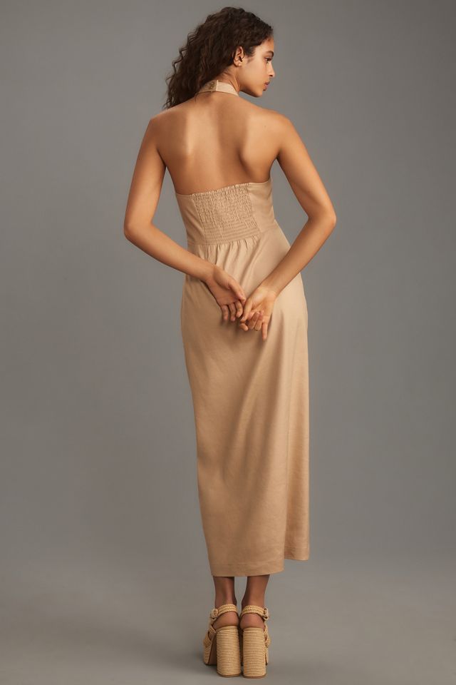 Vestido Midi Columna Halter con Escote en V By Anthropologie #2