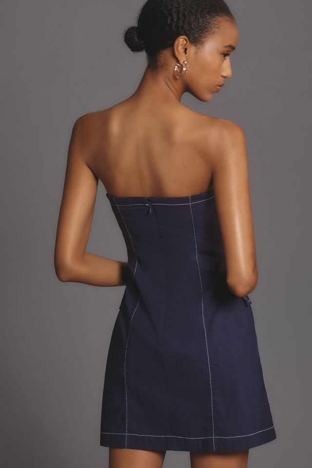 Maeve Strapless Linen Mini Dress #1