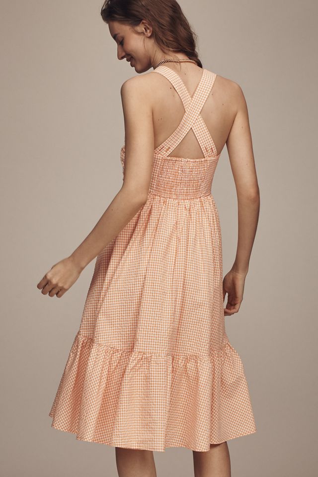 Maeve Halter Bow-Front Midi Dress