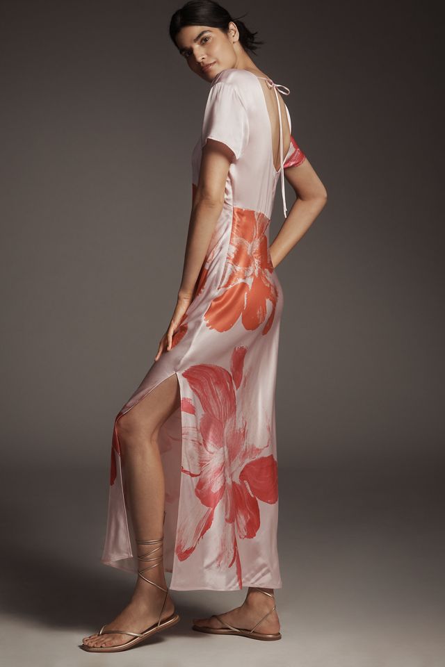 By Anthropologie Short-Sleeve Maxi Slip Dress #3