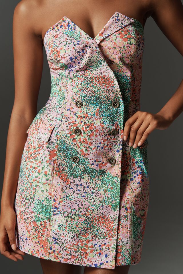 Maeve Strapless Blazer Shift Mini Dress #3