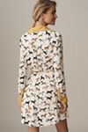 Maeve Long-Sleeve Printed Wrap Mini Shirt Dress