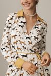 Maeve Long-Sleeve Printed Wrap Mini Shirt Dress