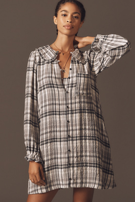 Pilcro The Keira Long-sleeve Mini Dress By  In Multi