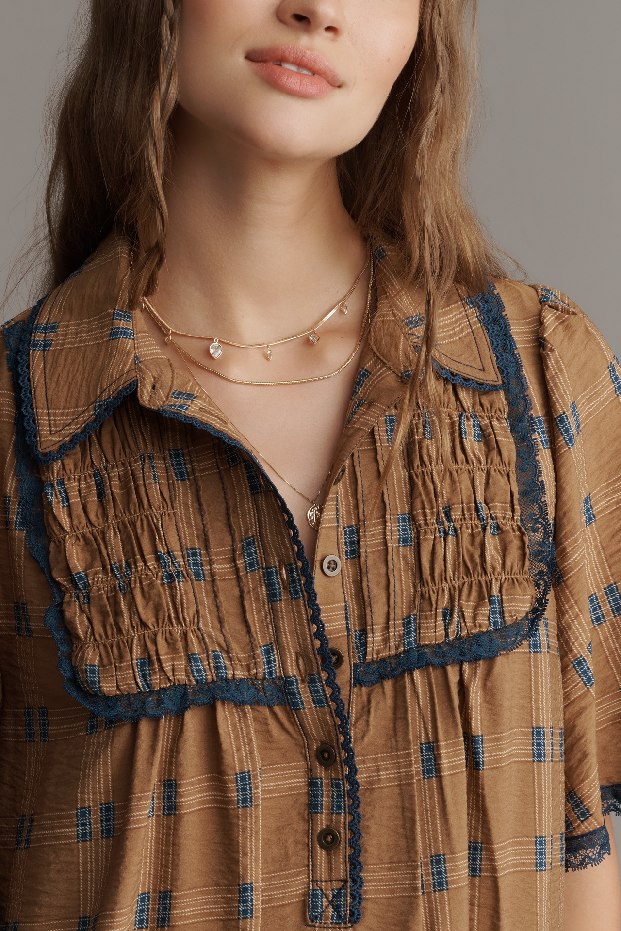 Pilcro Short-Sleeve Tunic Shirt Dress