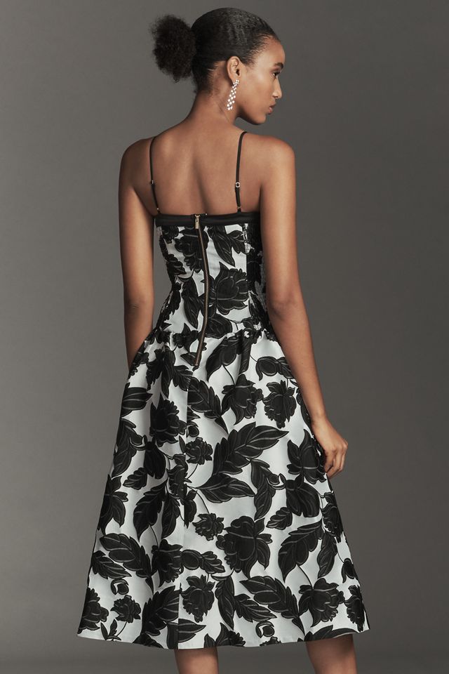 Abito midi jacquard a vita bassa Maeve #1