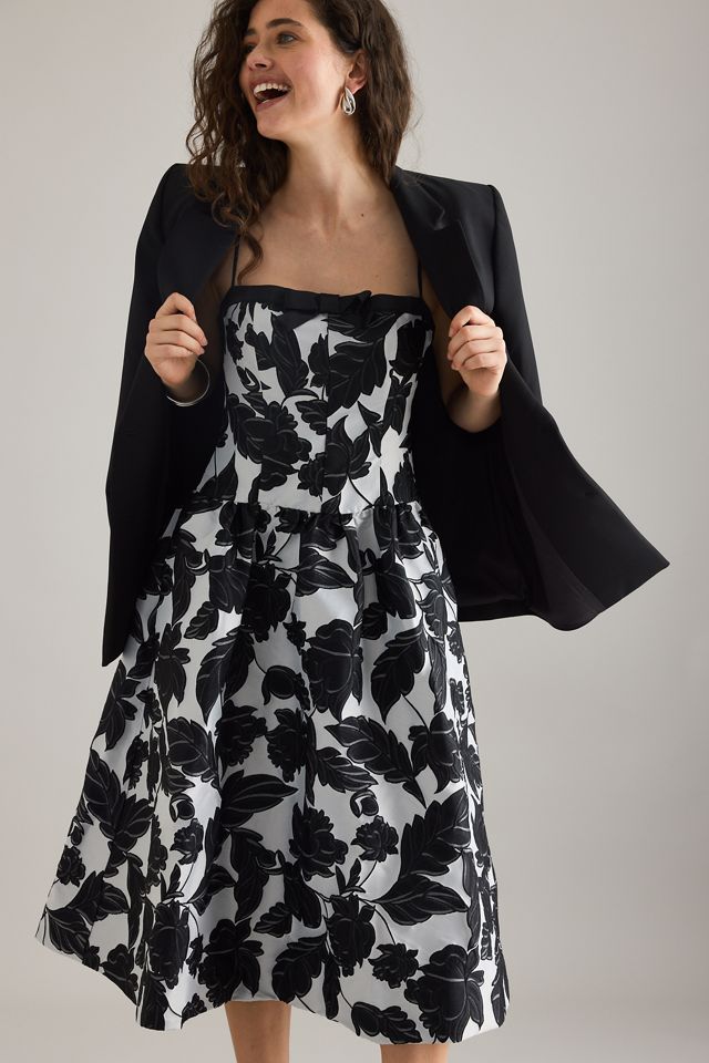 Robe midi jacquard à taille basse Maeve #4
