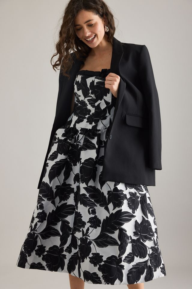 Robe midi jacquard à taille basse Maeve #3