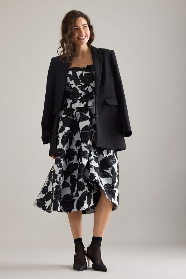 Robe midi jacquard à taille basse Maeve #5