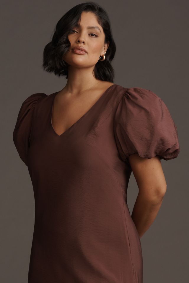 @loverlygrey x Anthropologie Puff-Sleeve V-Neck Maxi Dress #5