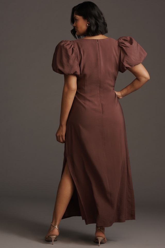 @loverlygrey x Anthropologie Puff-Sleeve V-Neck Maxi Dress #6