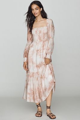 By Anthropologie Puff Sleeve Midi Dress
