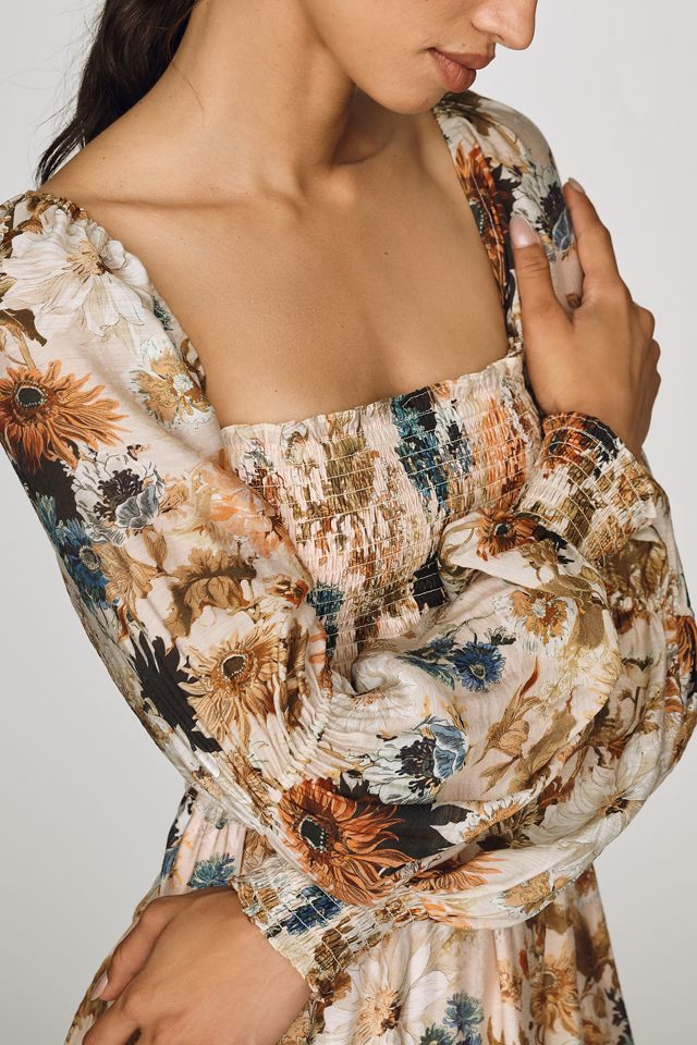 By Anthropologie Puff-Sleeve Midi Dress #3