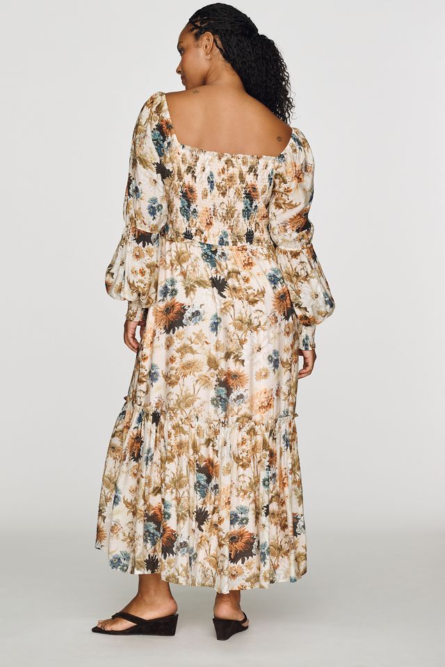 By Anthropologie Puff-Sleeve Midi Dress #6