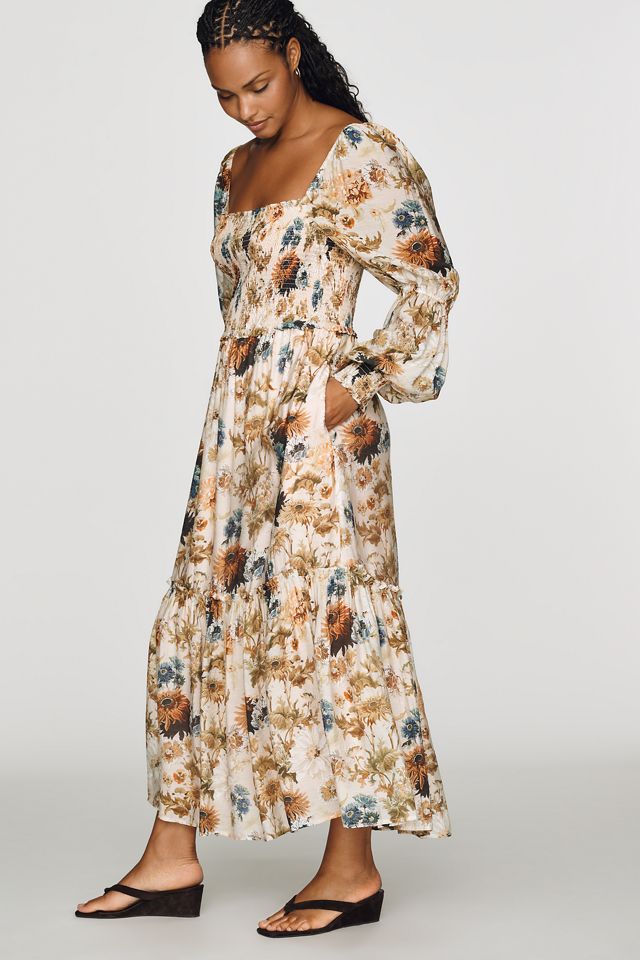 By Anthropologie Puff-Sleeve Midi Dress #7