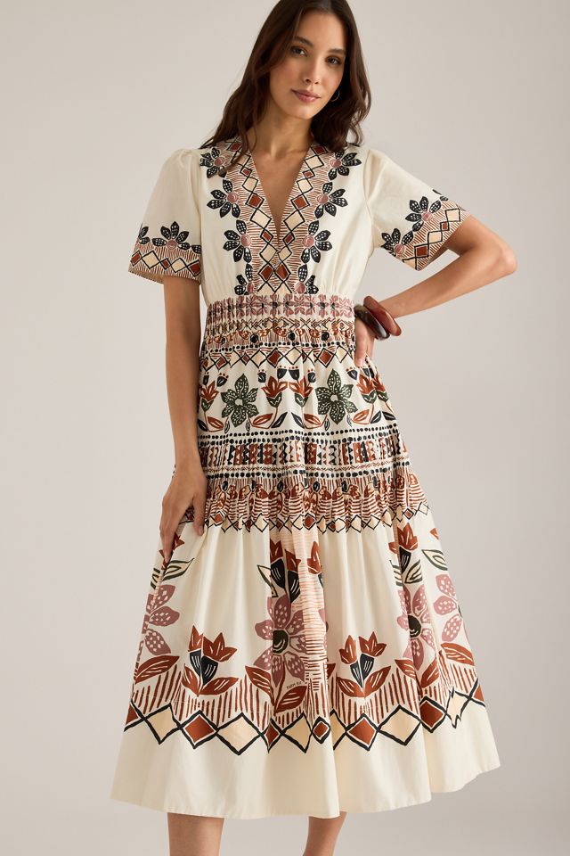 Vestido Midi de Manga Corta Anika de Farm Rio #2