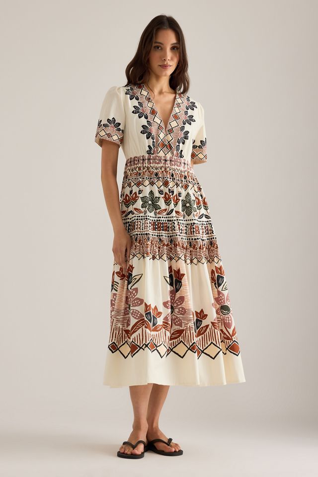 Vestido Midi de Manga Corta Anika de Farm Rio #3