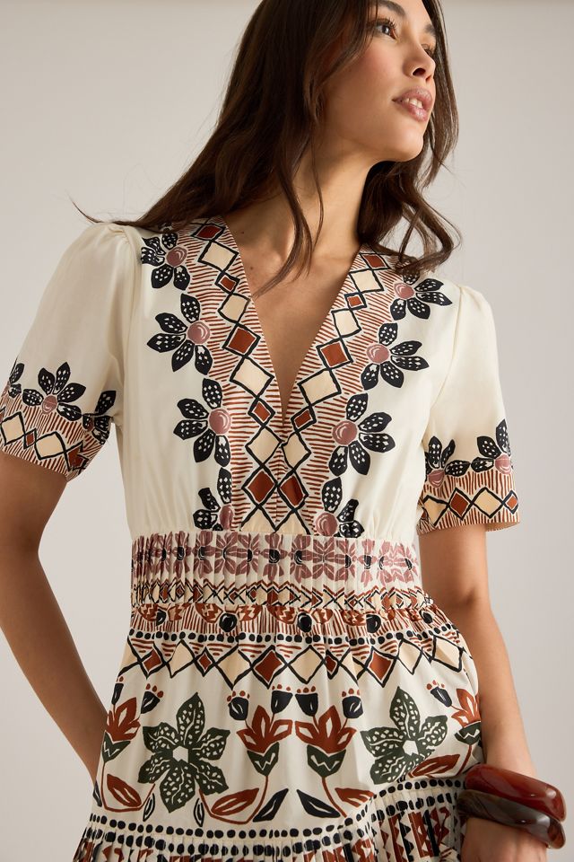 Vestido Midi de Manga Corta Anika de Farm Rio #4
