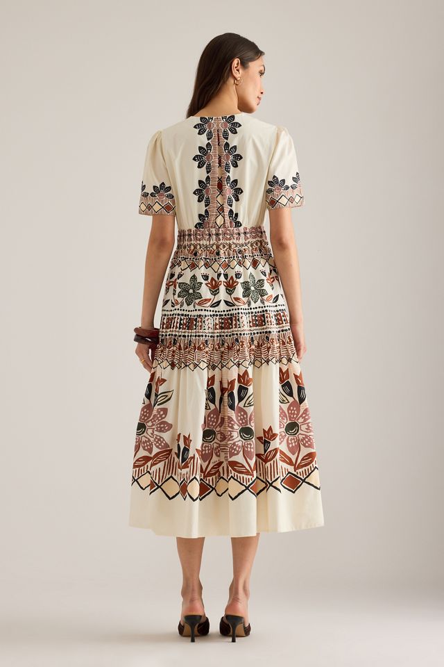 Vestido Midi de Manga Corta Anika de Farm Rio #5