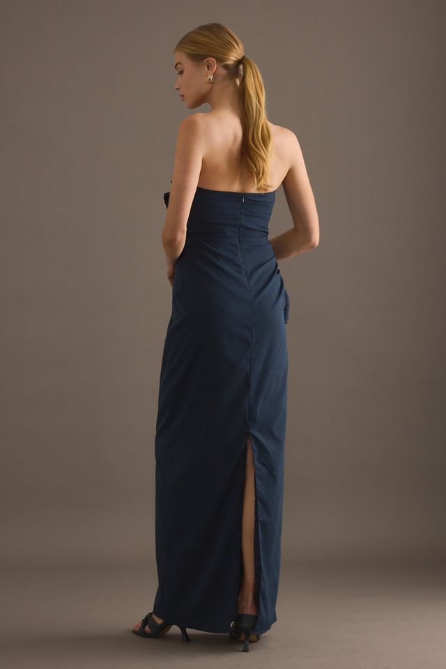 Robe longue sans bretelles à fleurs Zimran TOJHA #1