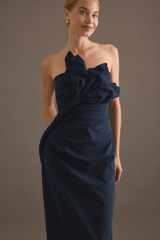 Robe longue sans bretelles à fleurs Zimran TOJHA #4