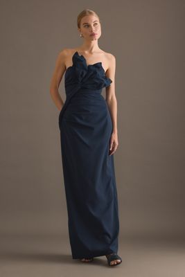 Robe longue sans bretelles à fleurs Zimran TOJHA