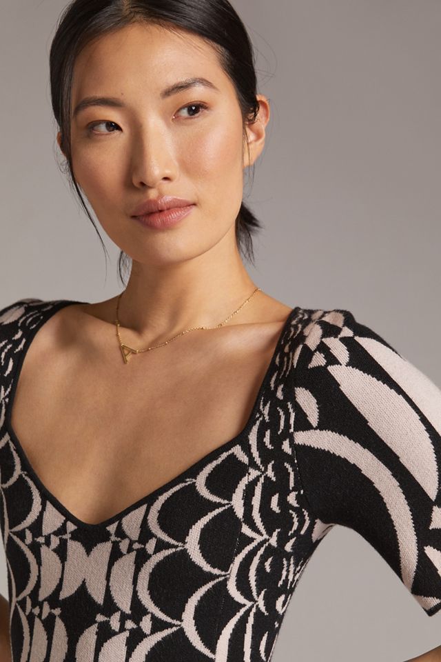 jacquard a line mini dress anthropologie Jacquard Mini Dress