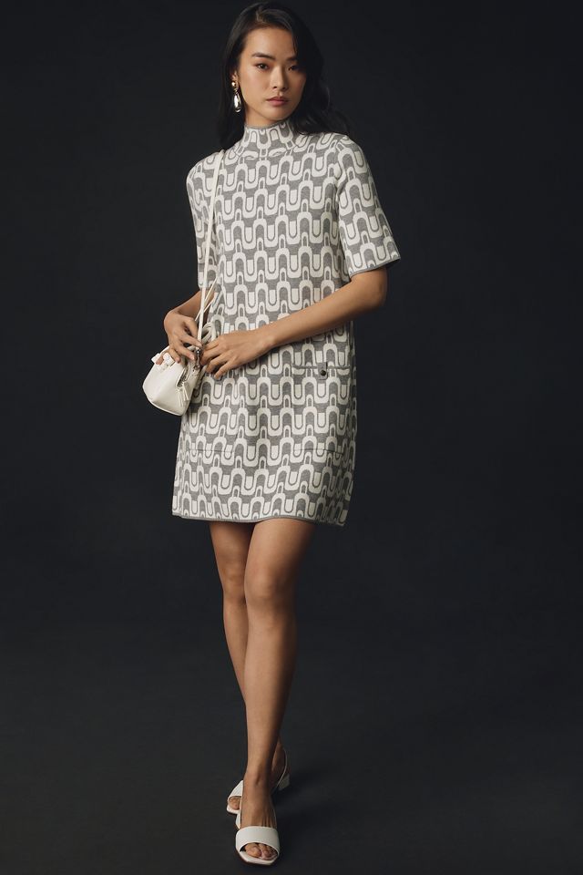 The Annalise Mock-Neck Mini Sweater Dress by Maeve #2