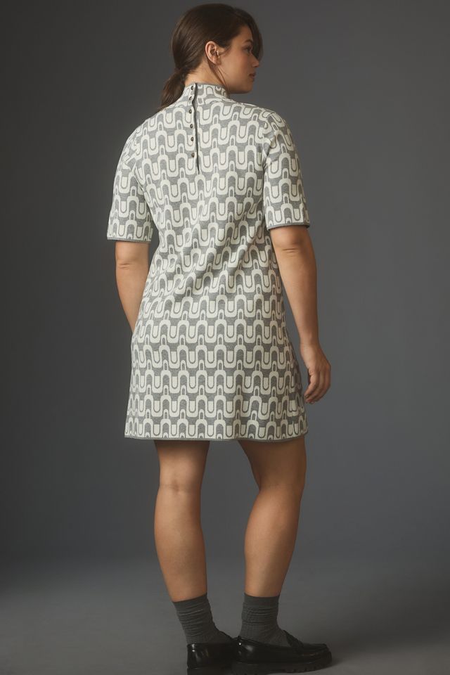 The Annalise Mock-Neck Mini Sweater Dress by Maeve #5