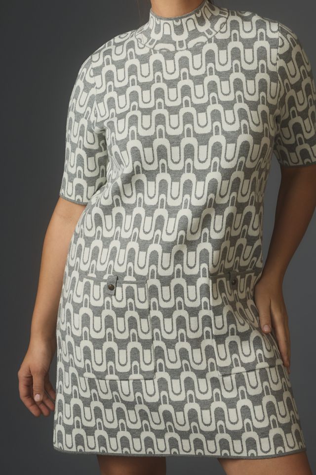 The Annalise Mock-Neck Mini Sweater Dress by Maeve #6
