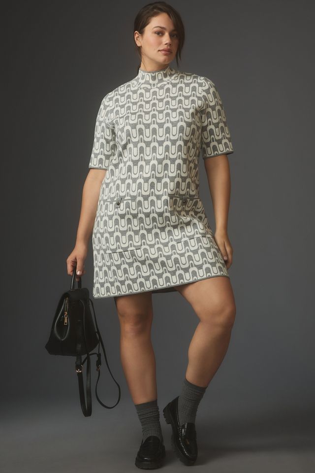 The Annalise Mock-Neck Mini Sweater Dress by Maeve #4