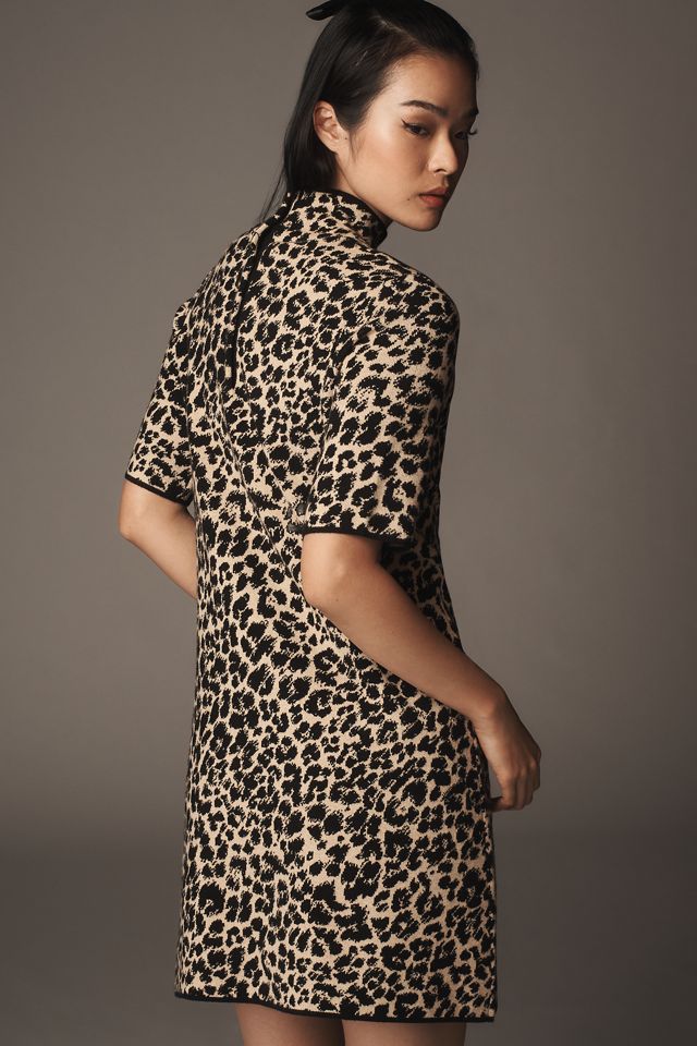 Maeve Mock Neck Mini Shift Dress #1