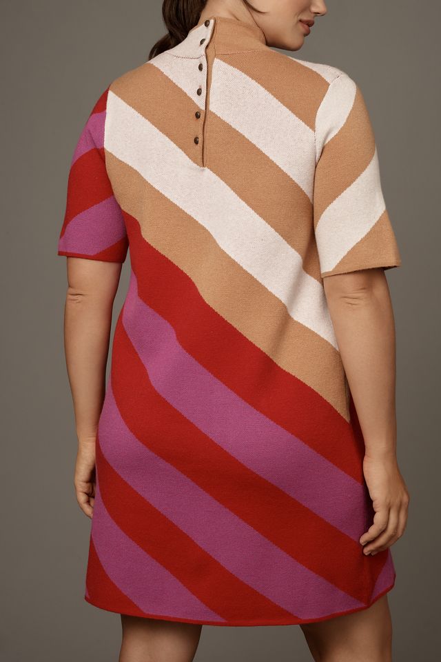 The Annalise Mock-Neck Mini Sweater Dress by Maeve #6