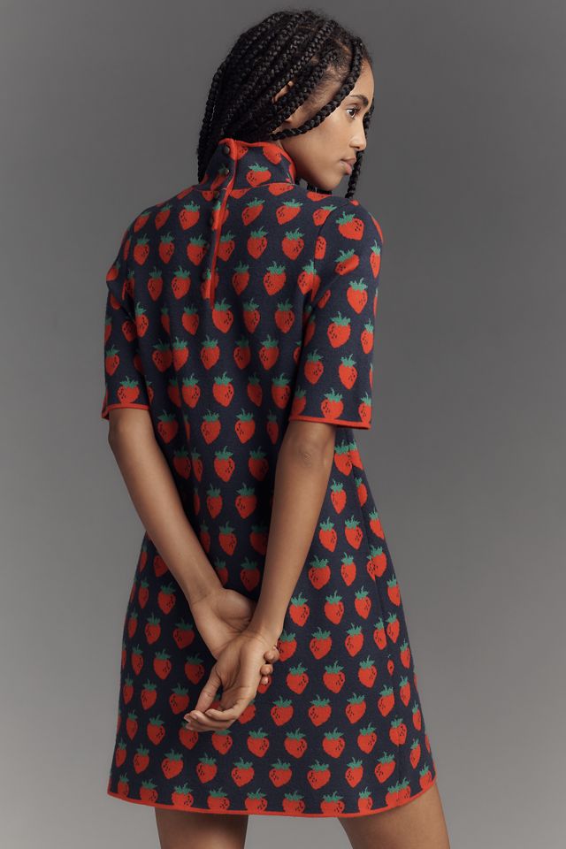 The Annalise Mock-Neck Mini Sweater Dress by Maeve #2
