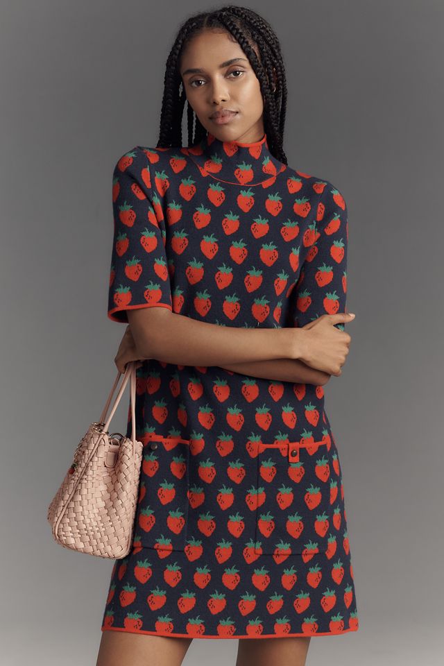 The Annalise Mock-Neck Mini Sweater Dress by Maeve #1