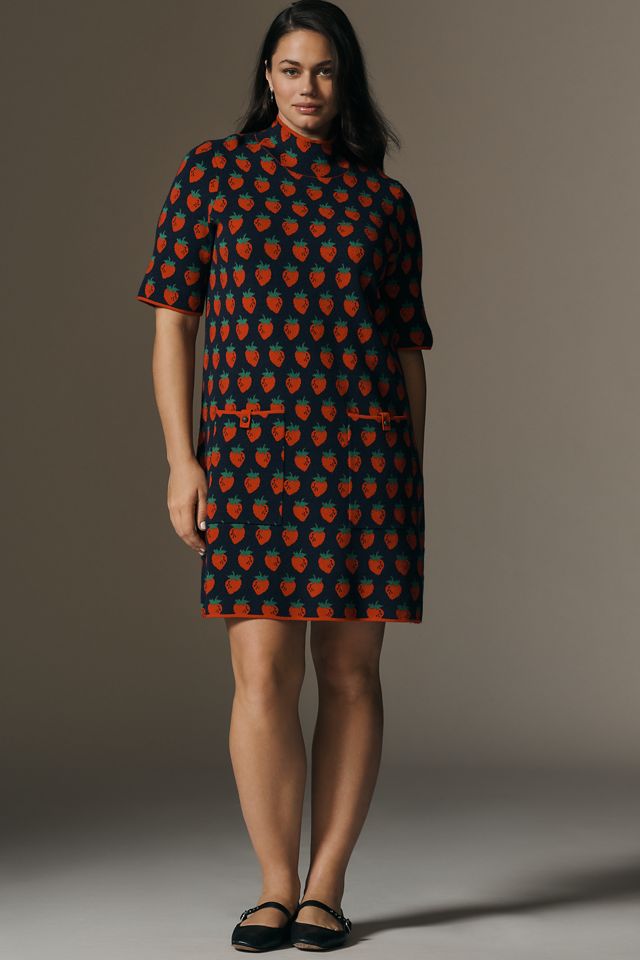 The Annalise Mock-Neck Mini Sweater Dress by Maeve #8