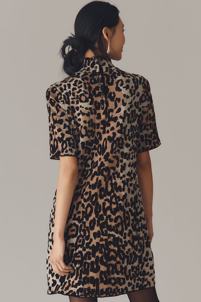 The Annalise Mock-Neck Mini Sweater Dress by Maeve #1