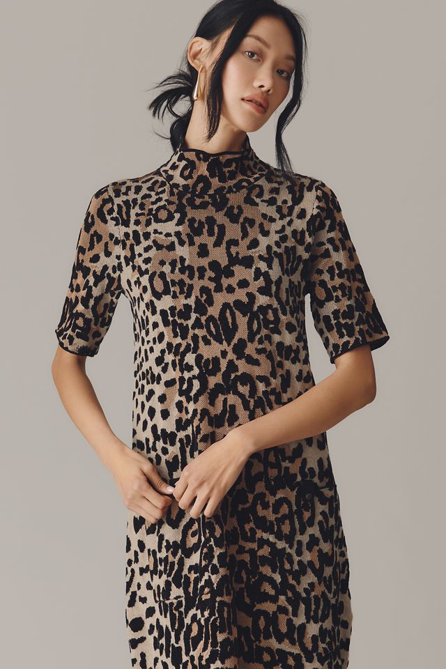 The Annalise Mock-Neck Mini Sweater Dress by Maeve #2