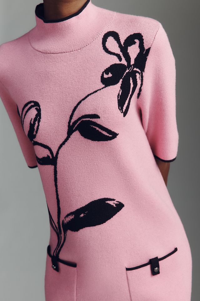 The Annalise Mock-Neck Chenille Sweater Mini Dress by Maeve