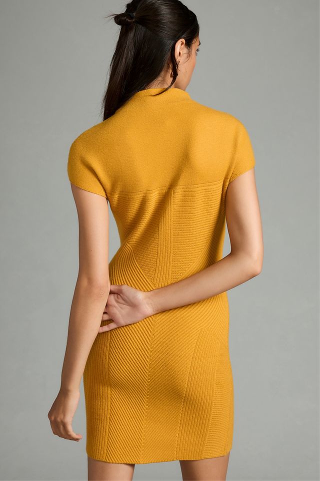 By Anthropologie Short-Sleeve Mock-Neck Sweater Dress #1