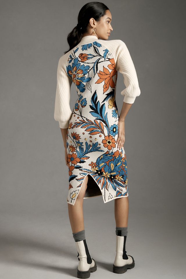 By Anthropologie Mock-Neck Column Midi Jumper Dress #1