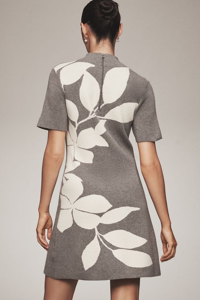 By Anthropologie Mock-Neck Short-Sleeve Mini Shift Dress #1