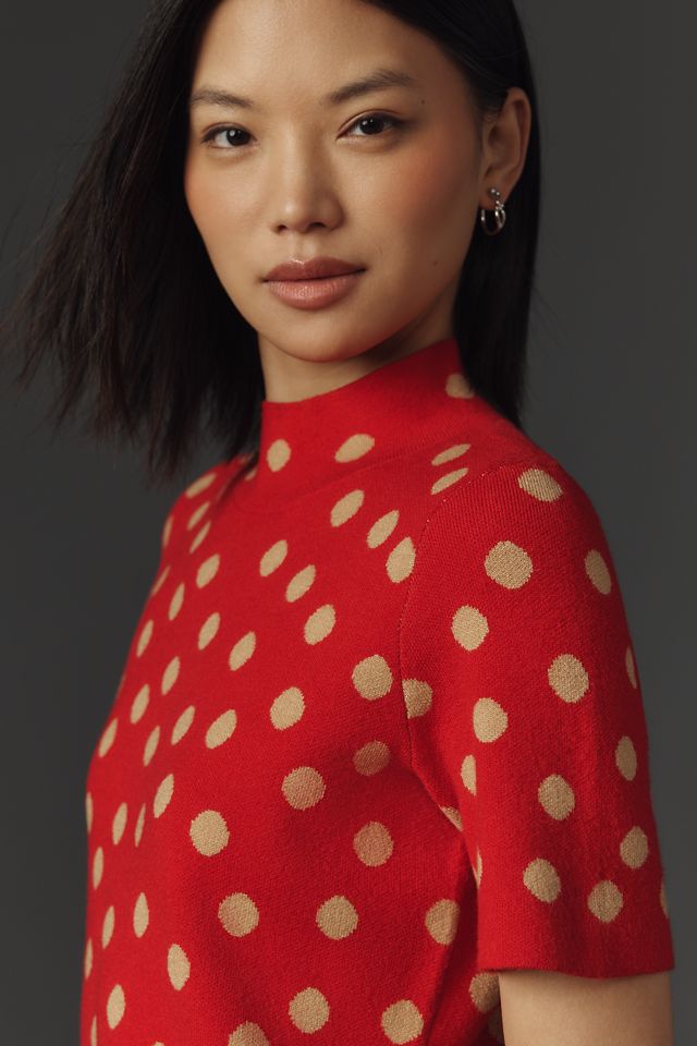 The Nina Short-Sleeve Mock-Neck Mod Mini Dress #2