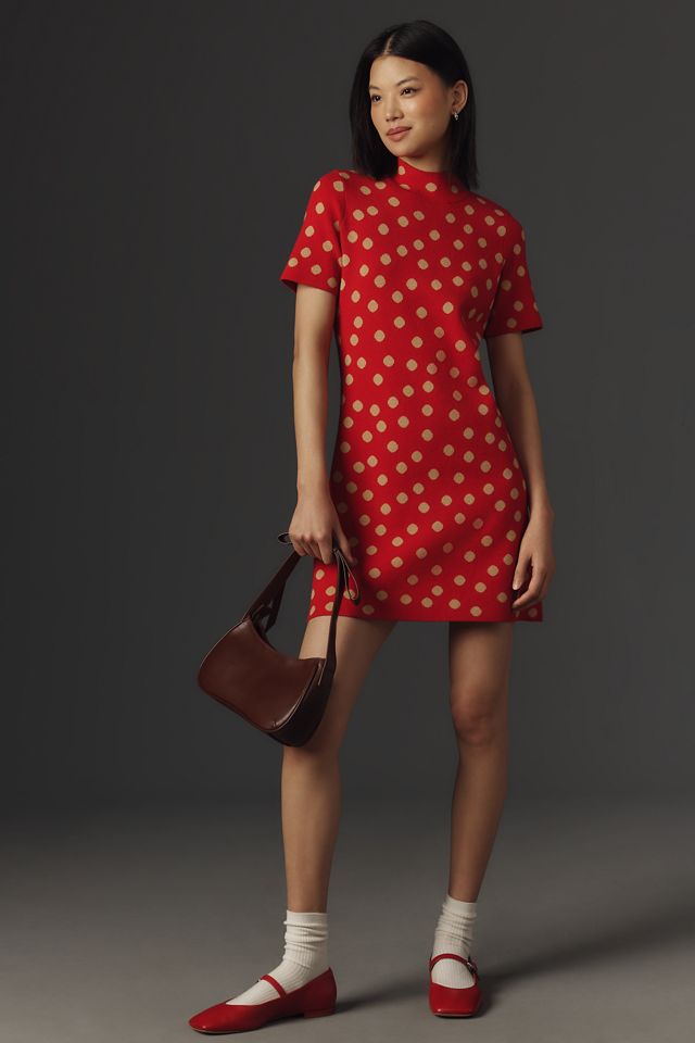 The Nina Short-Sleeve Mock-Neck Mod Mini Dress #3