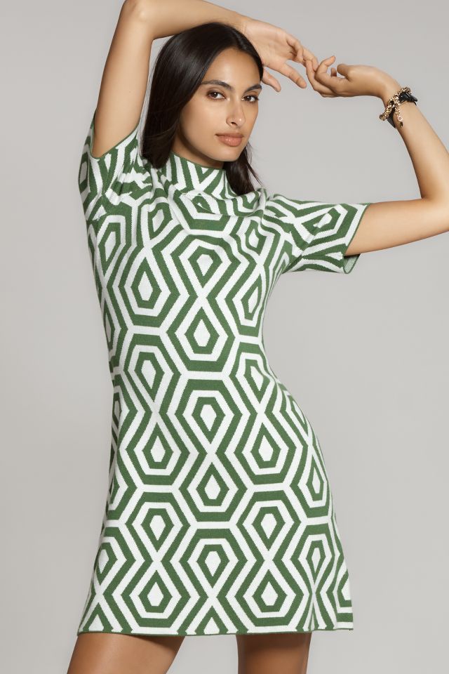 New Anthropologie Sueded Mock Neck Tunic discount Dress $160 SMALL Green