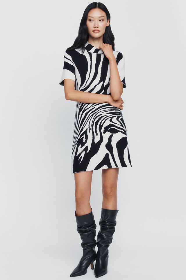 By Anthropologie Nina Mock Neck Sweater Mini Dress #3