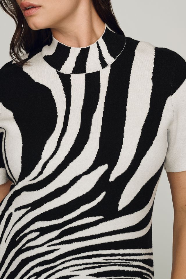 By Anthropologie Nina Mock Neck Sweater Mini Dress #6