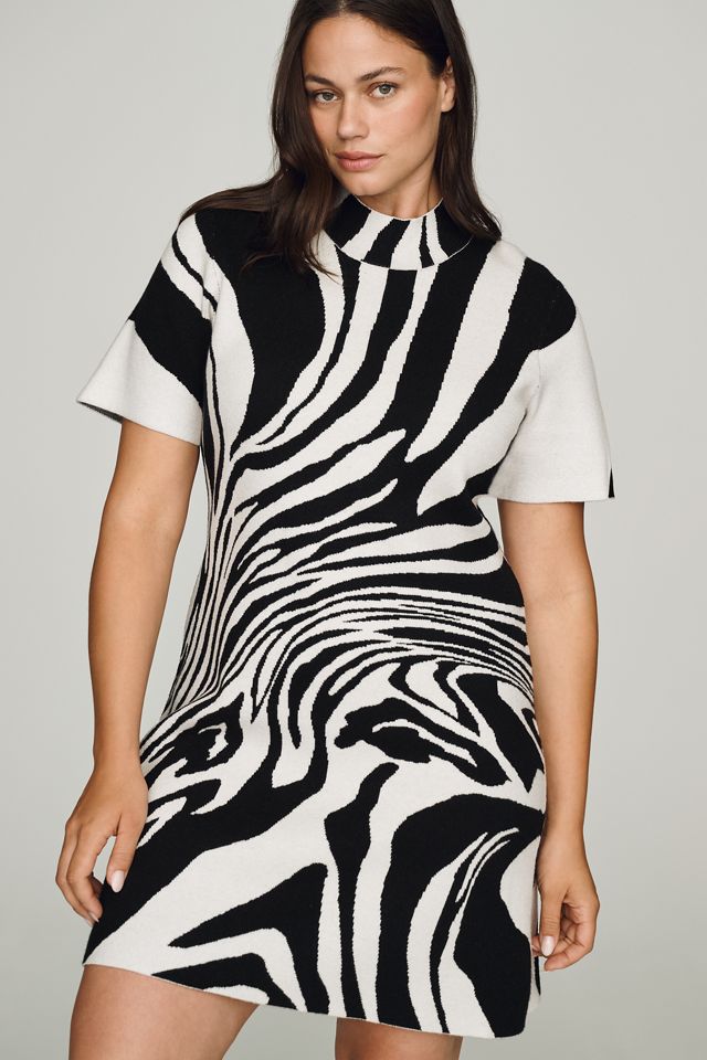 By Anthropologie Nina Mock Neck Sweater Mini Dress #4